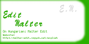 edit malter business card